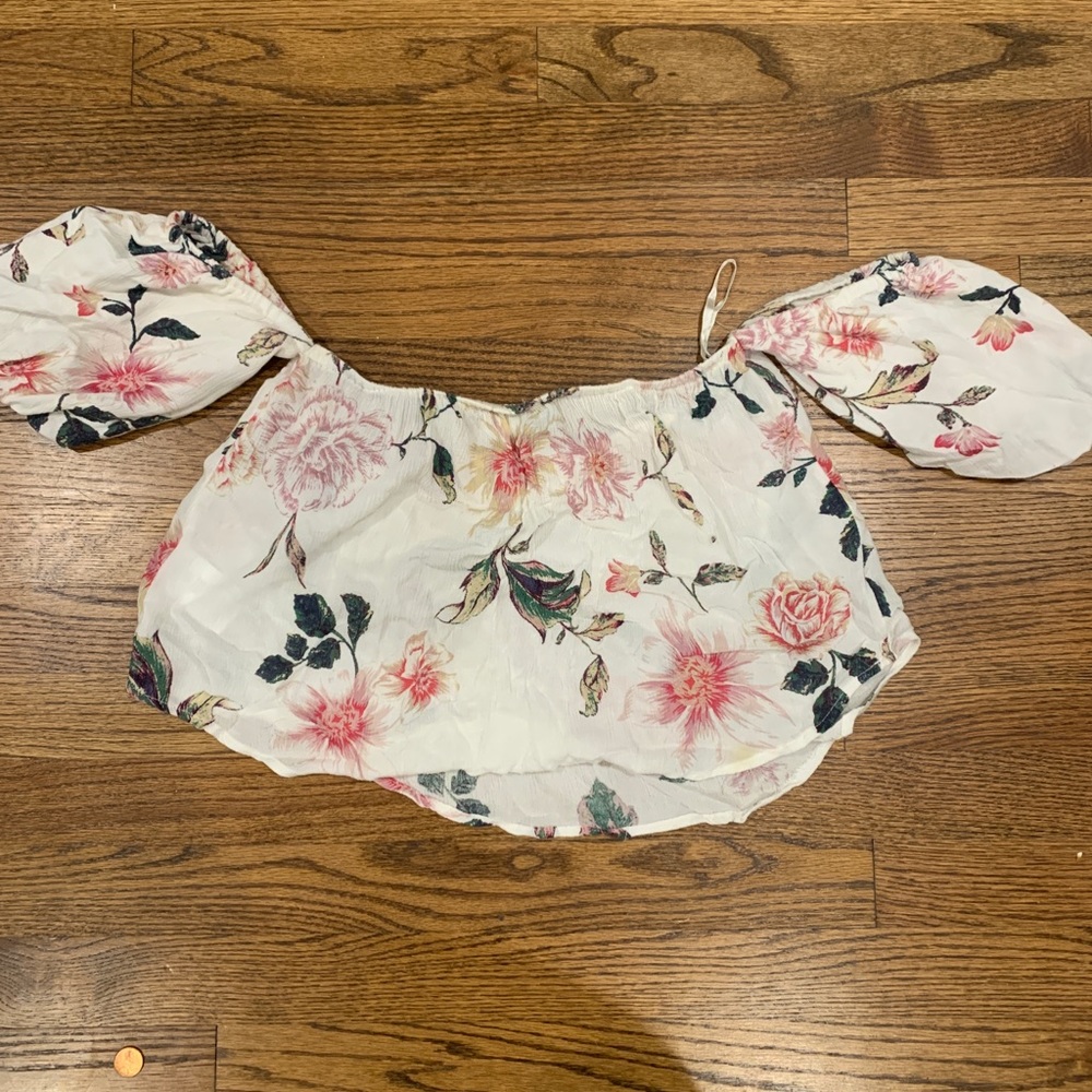 Floral off the shoulder top